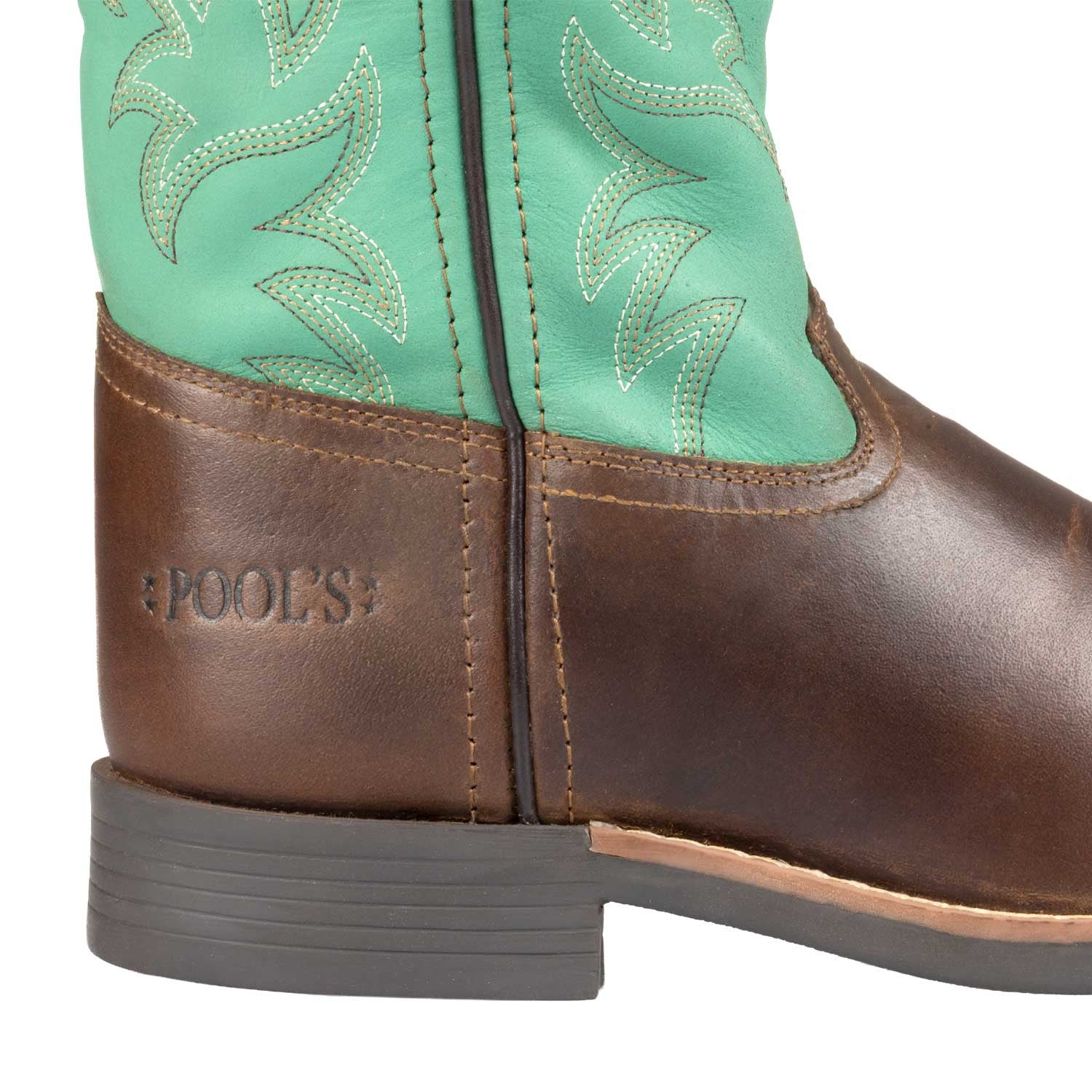 Botas western Monterey para niños Pool's - Dark Brown/Green