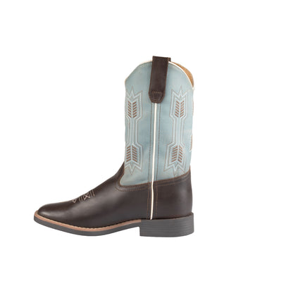 Botas Arrow Western para niños Pool's - Brown/Sky Blue