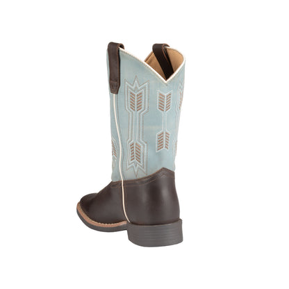 Botas Arrow Western para niños Pool's - Brown/Sky Blue