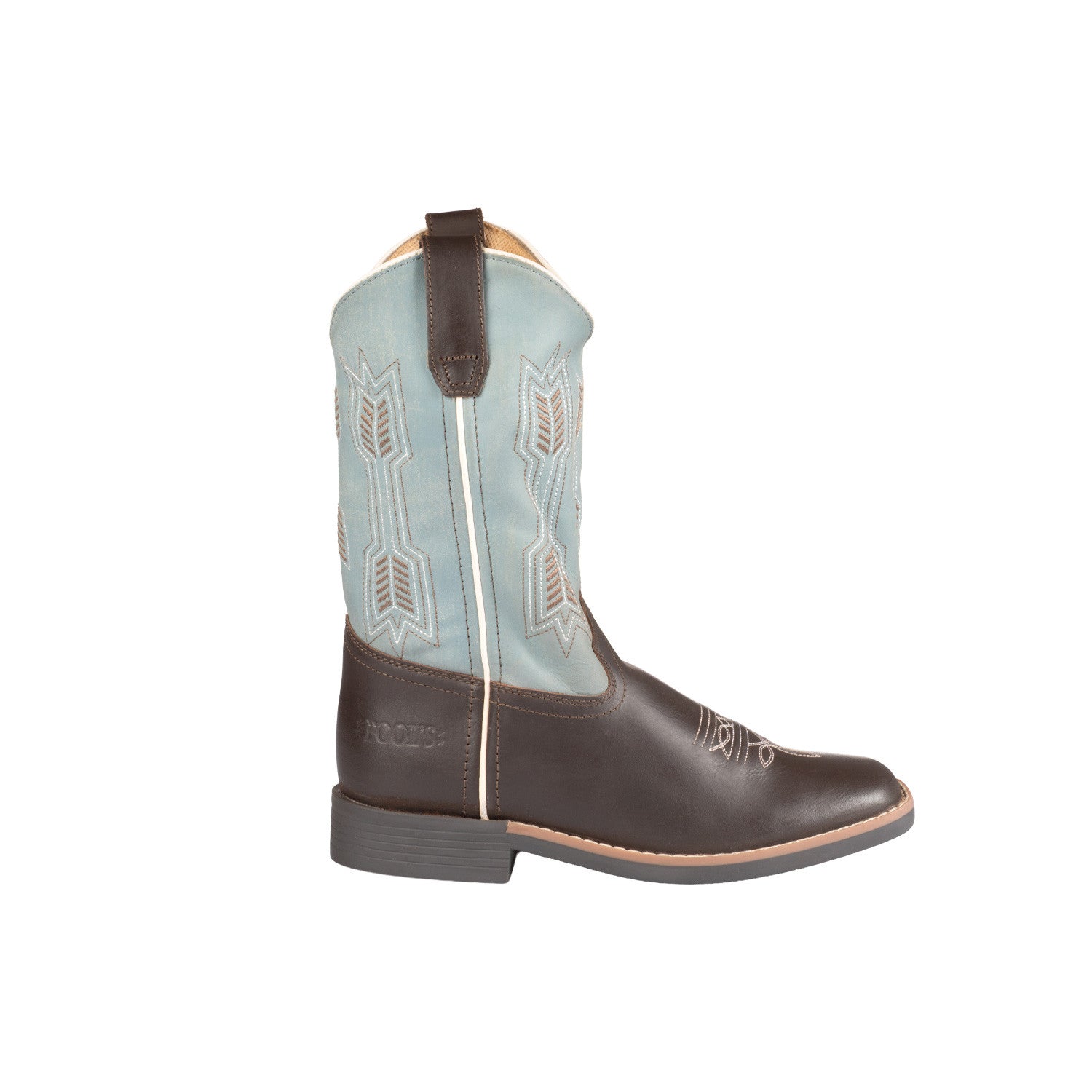 Botas Arrow Western para niños Pool's - Brown/Sky Blue