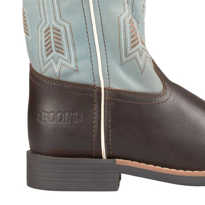 Botas Arrow Western para niños Pool's - Brown/Sky Blue