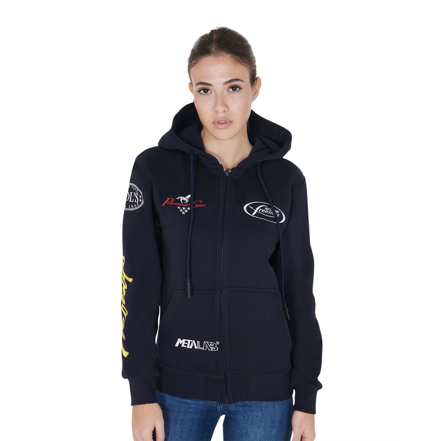 Sudadera unisex con varios logotipos Pool's - Azul marino