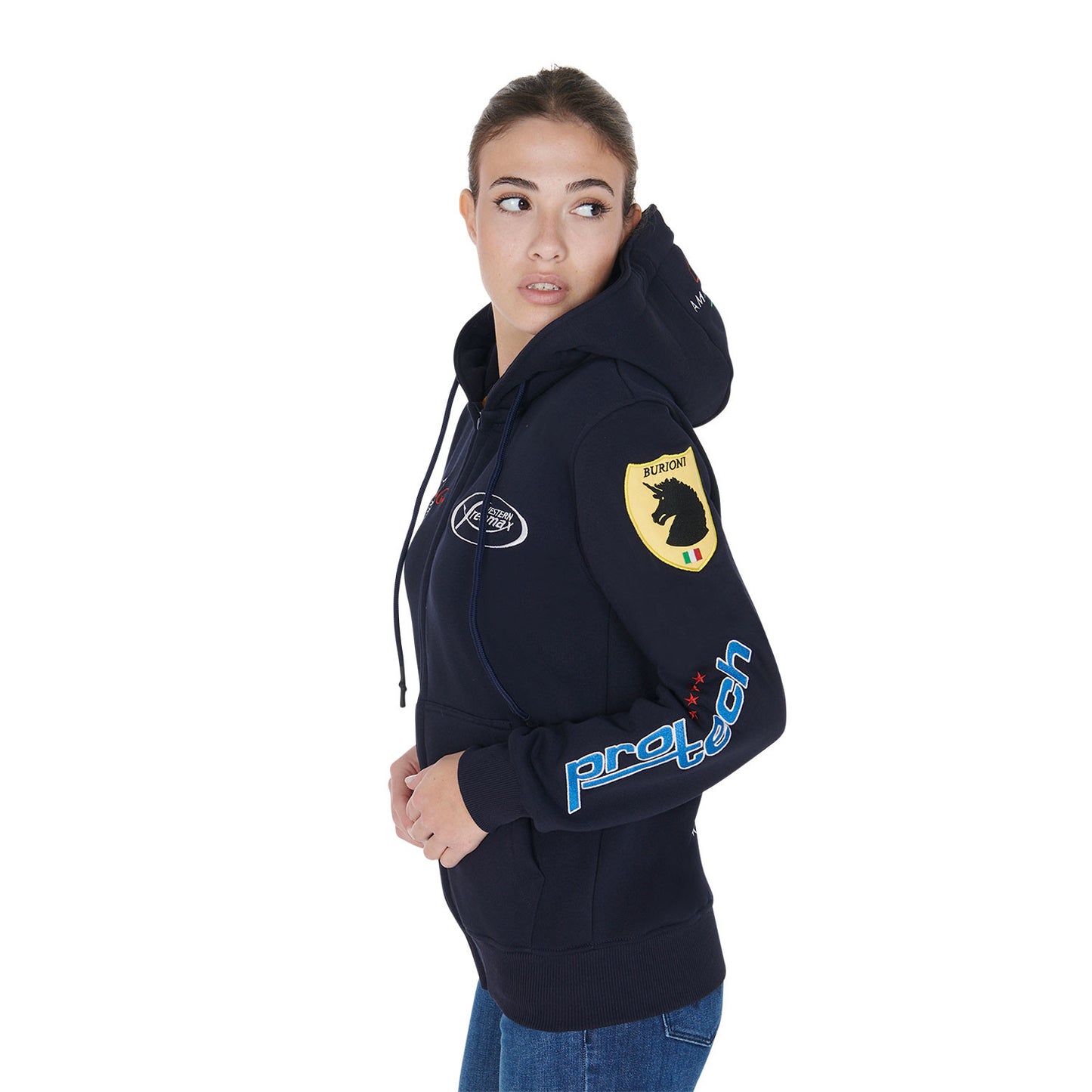 Sudadera unisex con varios logotipos Pool's - Azul marino