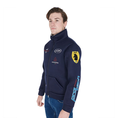 Chaqueta unisex multilogo sin capucha Pool's - Azul marino