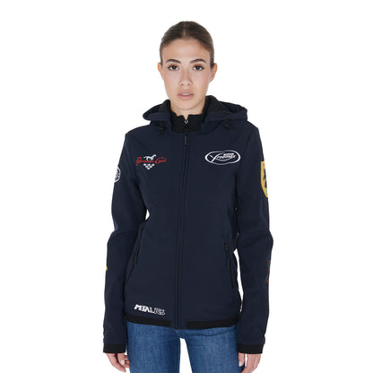 Chaqueta softshell unisex multilogo afelpada Pool's - Azul marino