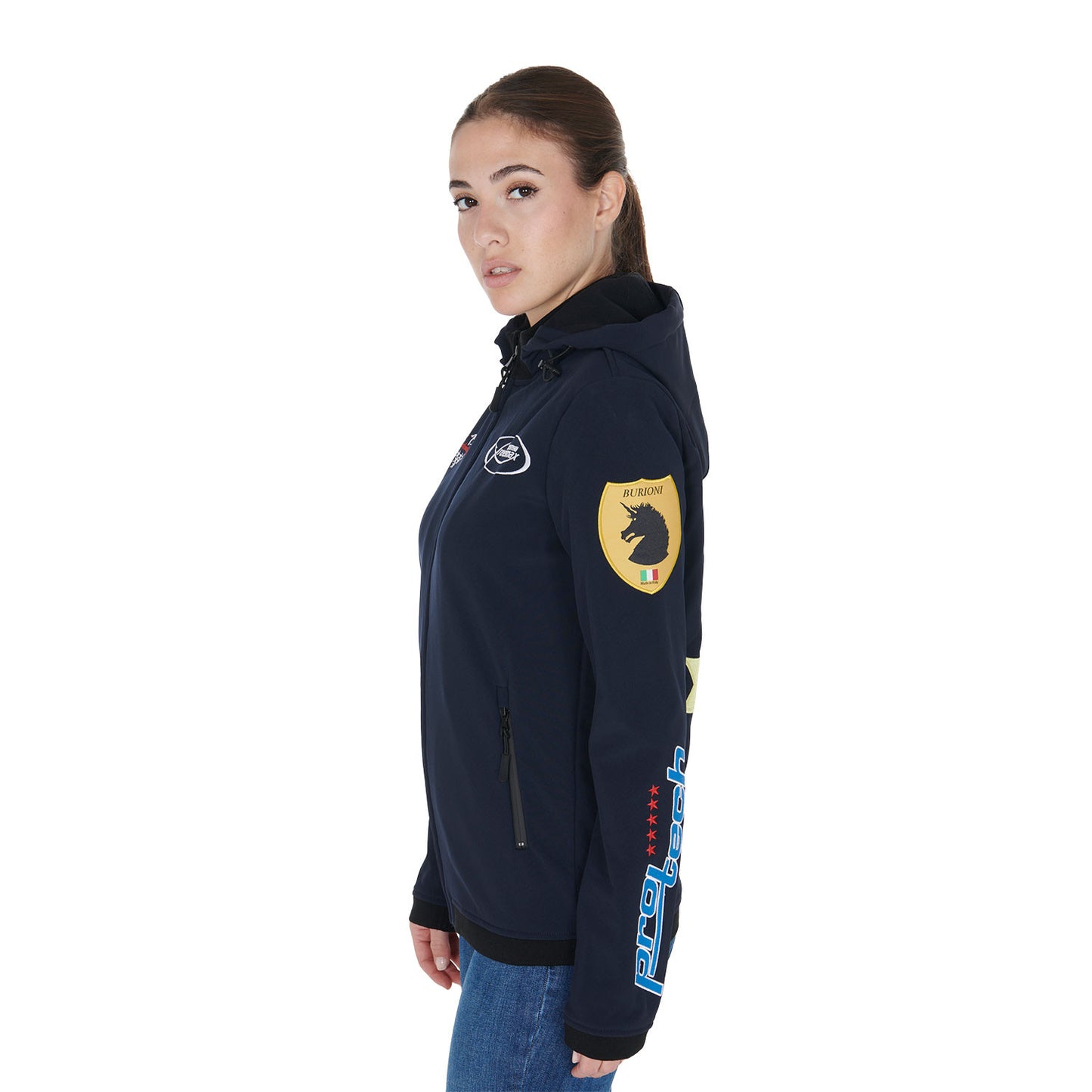Chaqueta softshell unisex multilogo afelpada Pool's - Azul marino