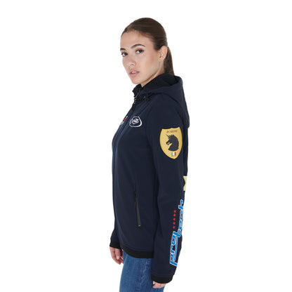 Chaqueta softshell unisex multilogo afelpada Pool's - Azul marino