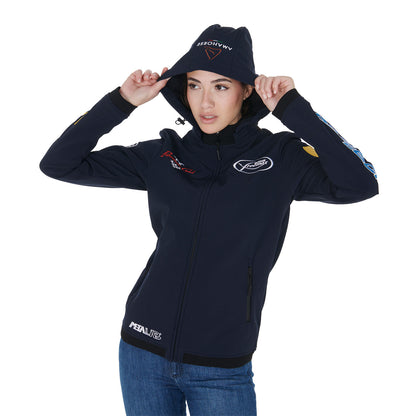 Chaqueta softshell unisex multilogo afelpada Pool's - Azul marino