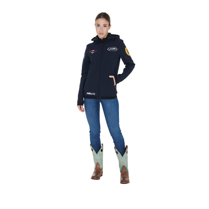 Chaqueta softshell unisex multilogo afelpada Pool's - Azul marino
