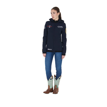 Chaqueta softshell unisex multilogo afelpada Pool's - Azul marino