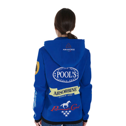 Chaqueta softshell unisex multilogo afelpada Pool's - Azul royal