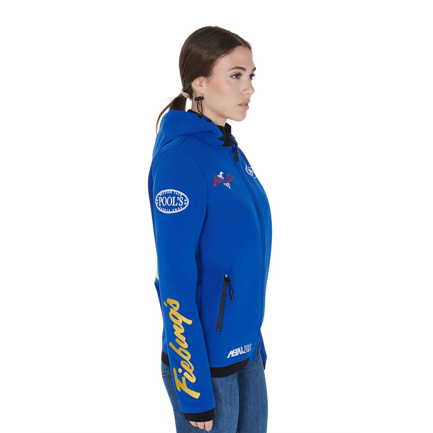 Chaqueta softshell unisex multilogo afelpada Pool's - Azul royal