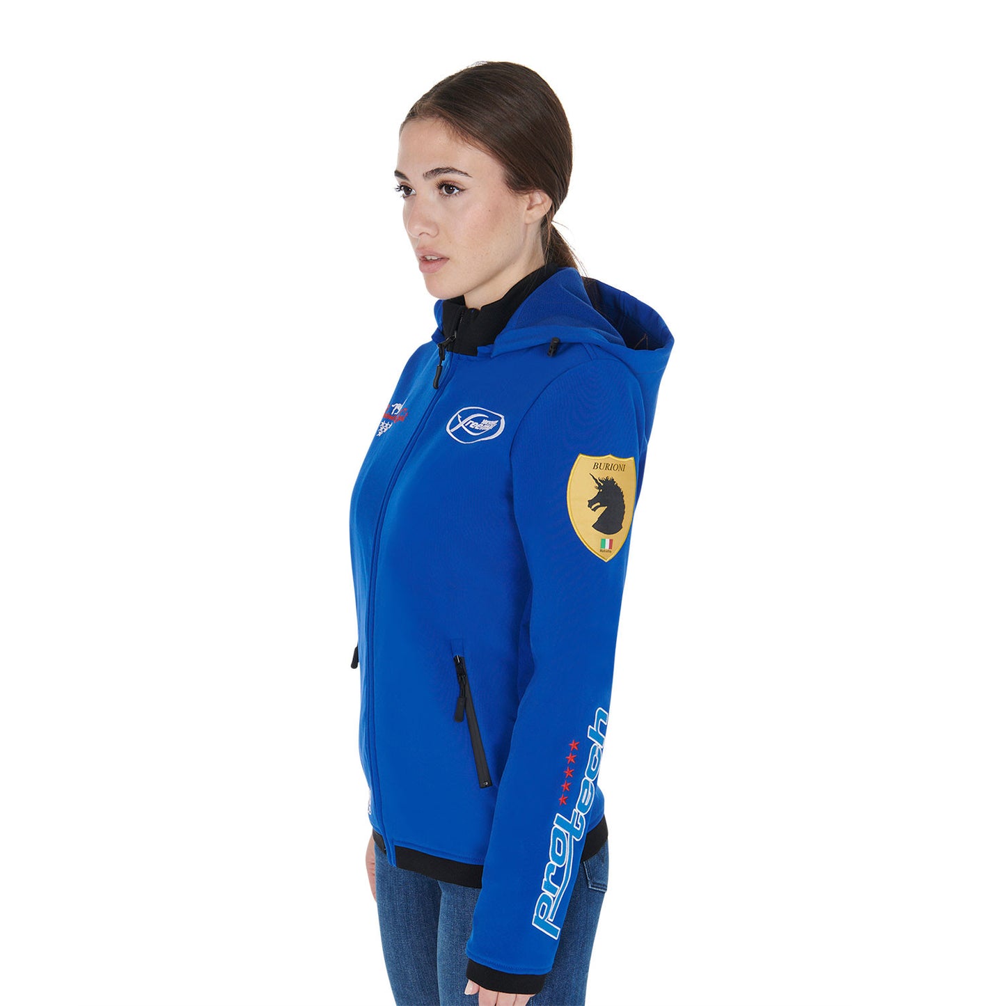Chaqueta softshell unisex multilogo afelpada Pool's - Azul royal