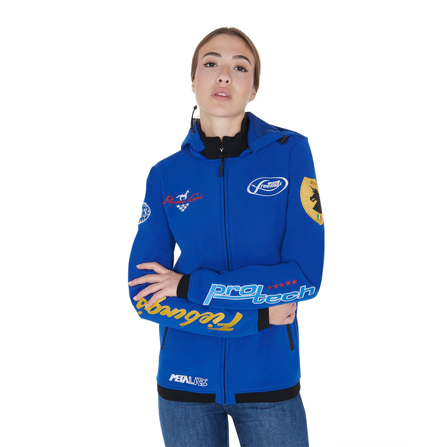 Chaqueta softshell unisex multilogo afelpada Pool's - Azul royal