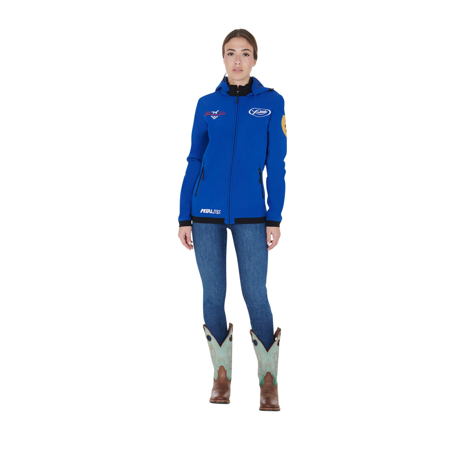 Chaqueta softshell unisex multilogo afelpada Pool's - Azul royal