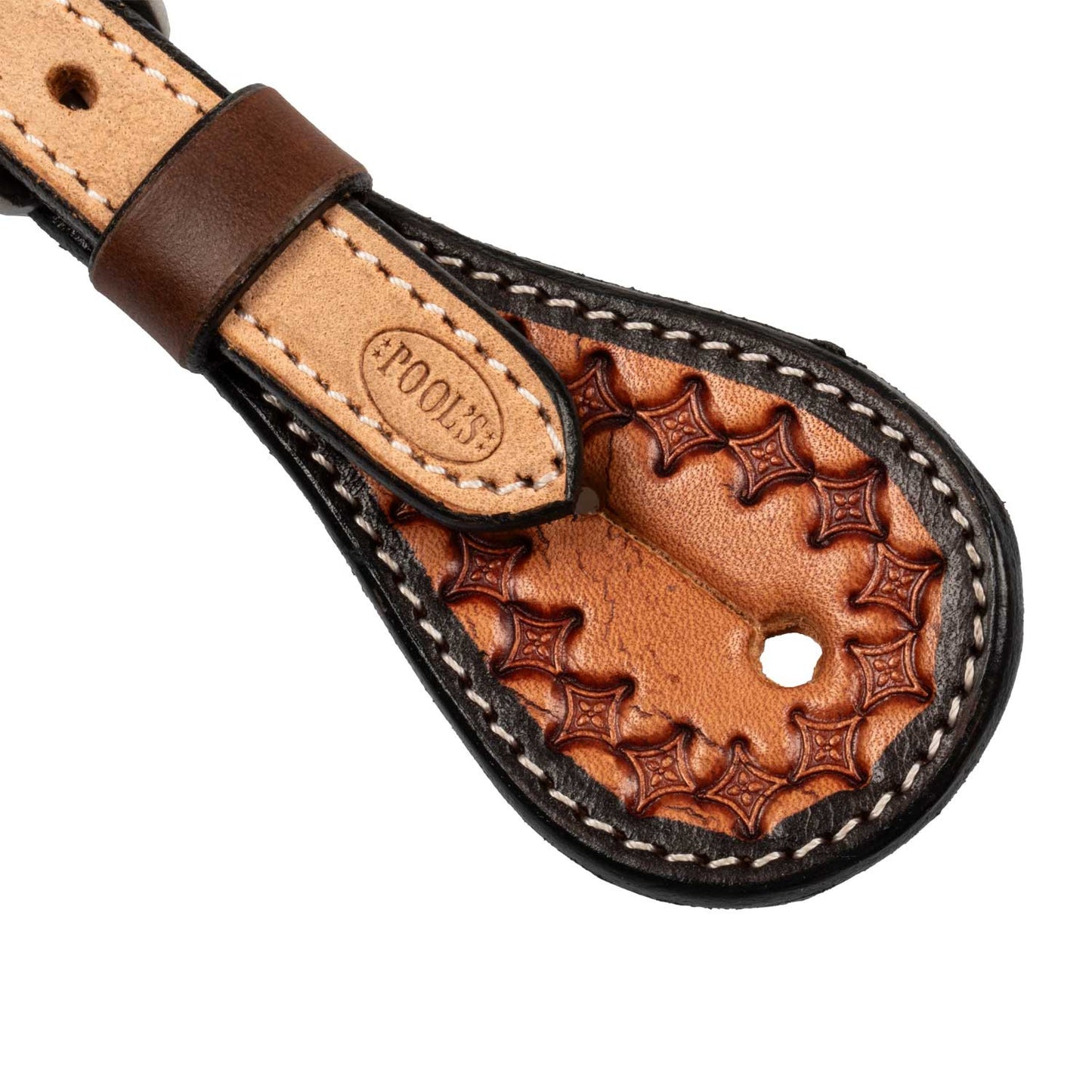 Cordones espuelas western bicolor Pool's - Chestnut/Natural