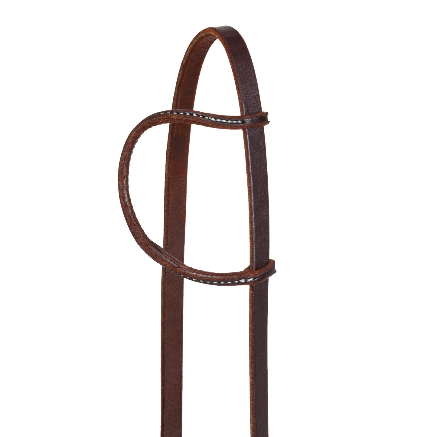 Brida occidental con oreja enrollada Platinum Pro - Marrón oscuro