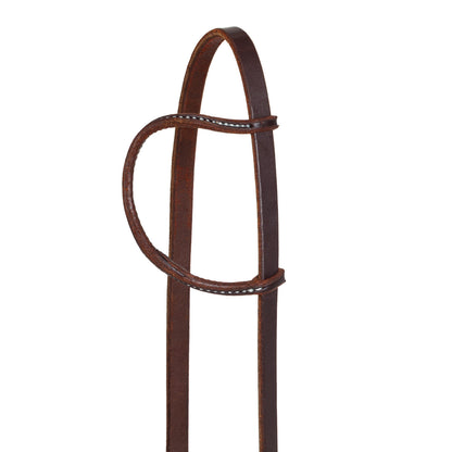 Brida occidental con oreja enrollada Platinum Pro - Marrón oscuro