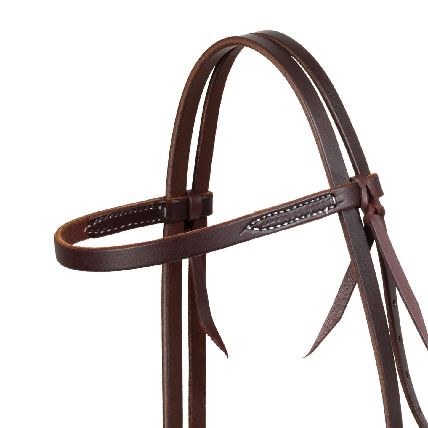Brida occidental con frontalera simple adj Platinum Pro - Marrón oscuro