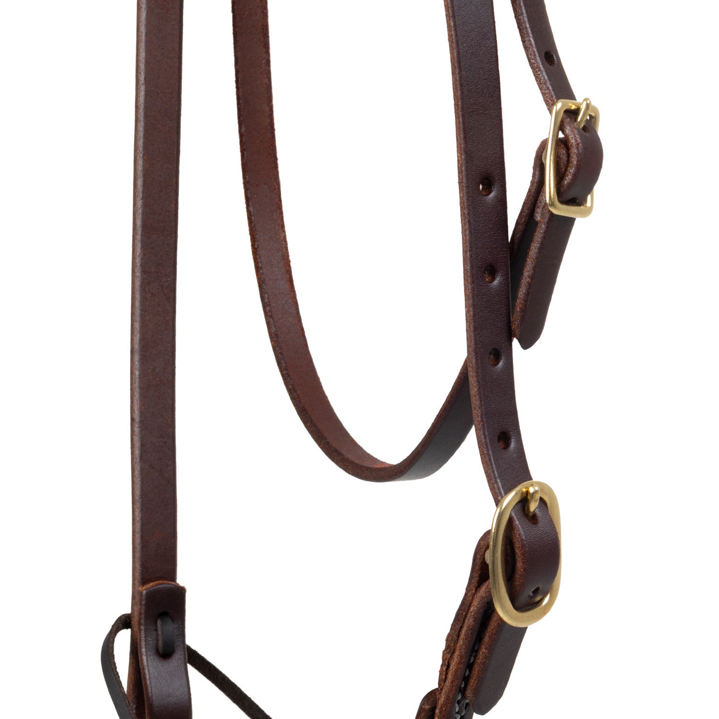 Brida occidental con frontalera simple adj Platinum Pro - Marrón oscuro