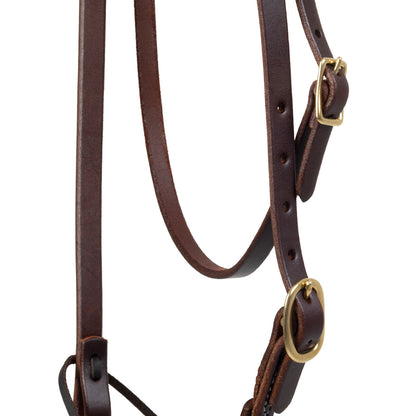 Brida occidental con frontalera simple adj Platinum Pro - Marrón oscuro