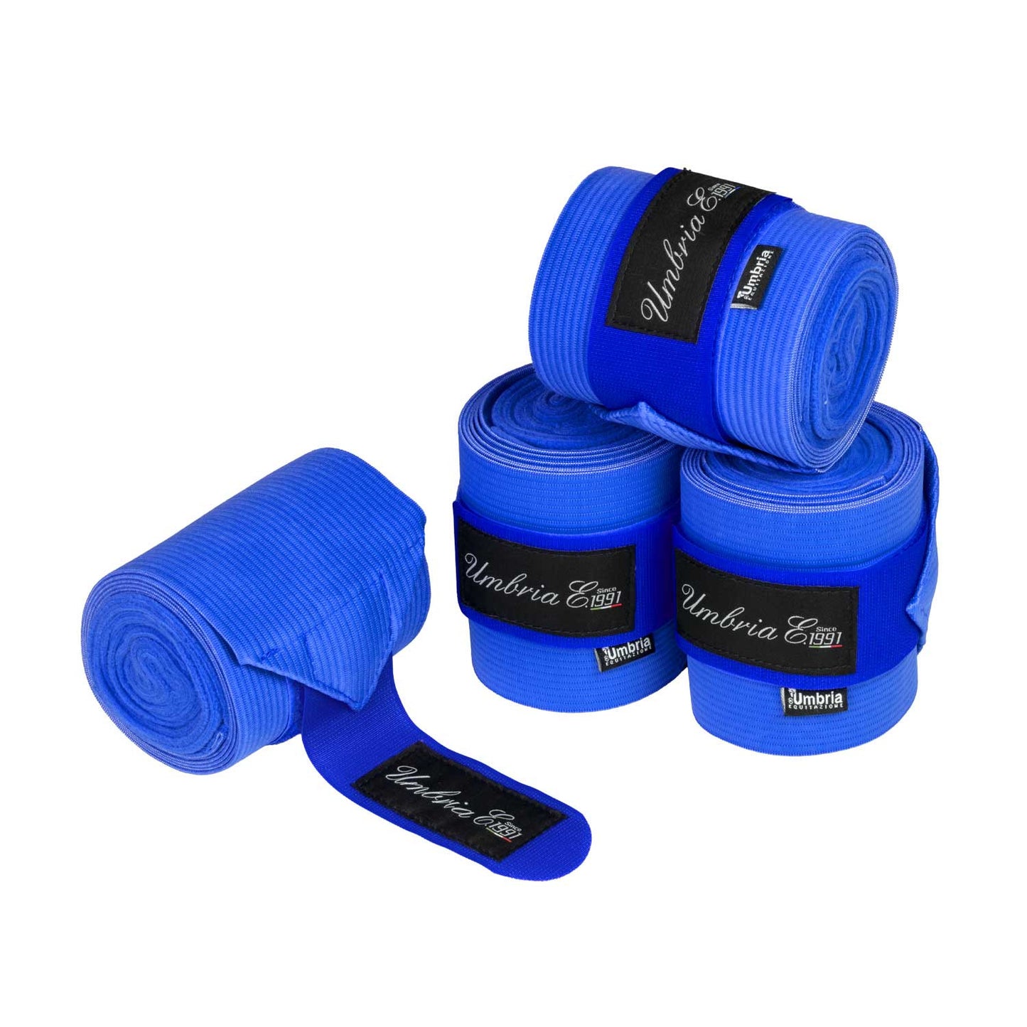 Bandas de trabajo de polar con elástico (4 uds) Umbria Equitazione - Azul royal