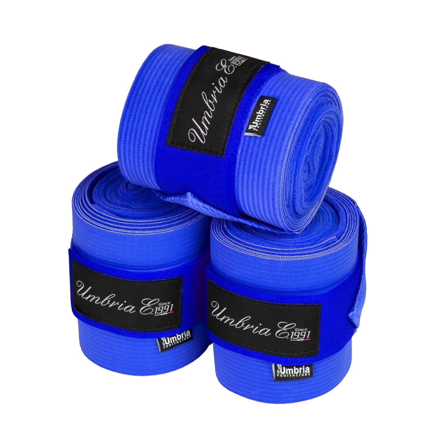Bandas de trabajo de polar con elástico (4 uds) Umbria Equitazione - Azul royal