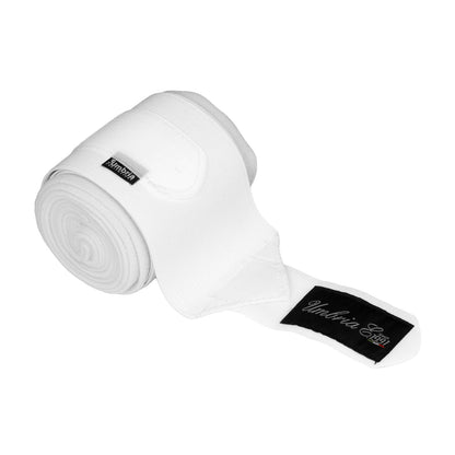 Bandas de trabajo de polar con elástico (4 uds) Umbria Equitazione - Blanco