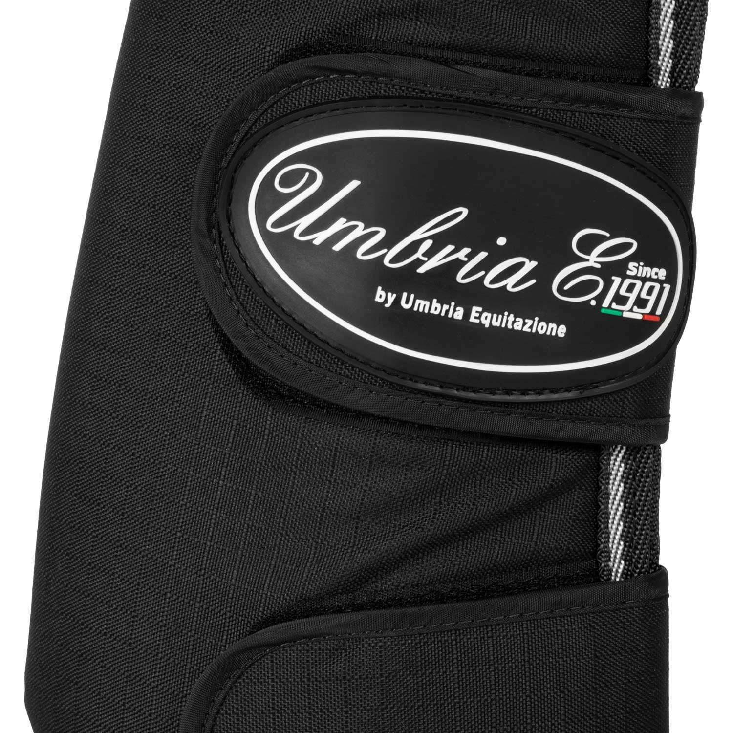 Juego de protectores de transporte con refuerzos de cuero Umbria Equitazione - Negro
