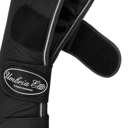Juego de protectores de transporte con refuerzos de cuero Umbria Equitazione - Negro