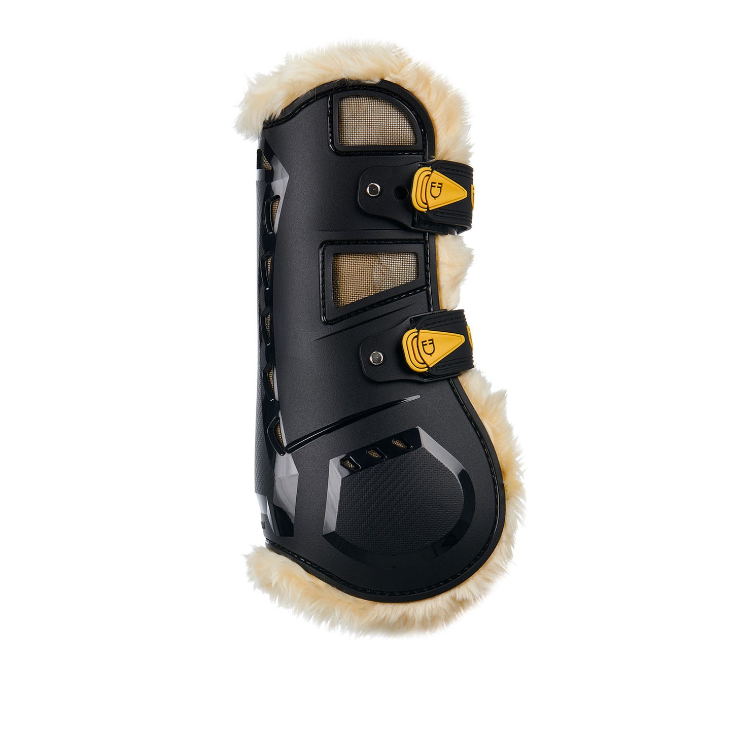 Protectores para tendones de poliuretano con borreguillo sintético Equestro - Negro