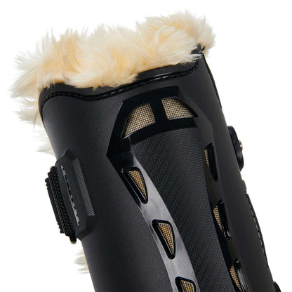 Protectores para tendones de poliuretano con borreguillo sintético Equestro - Negro