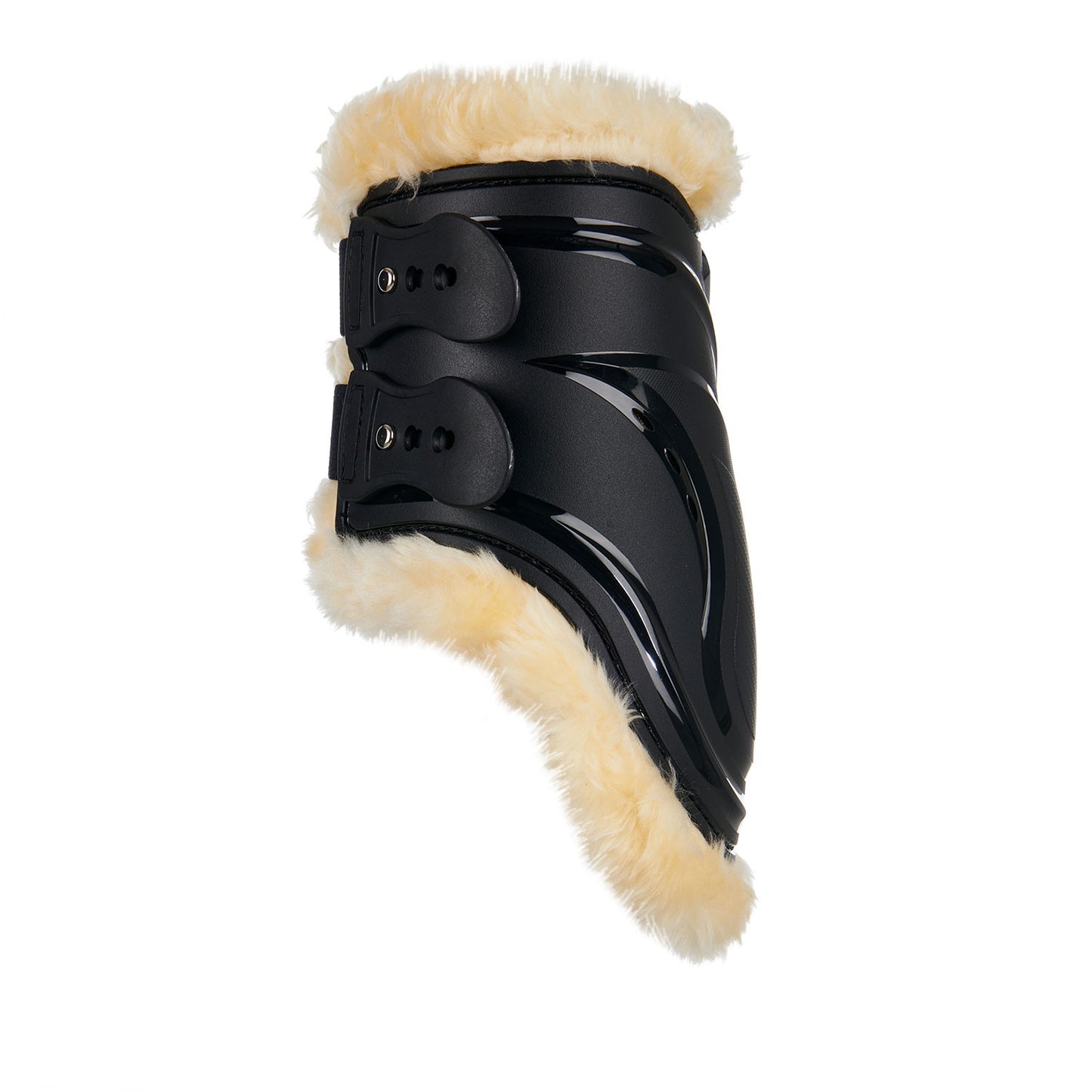 Protectores de poliuretano con borreguillo sintético Equestro - Negro