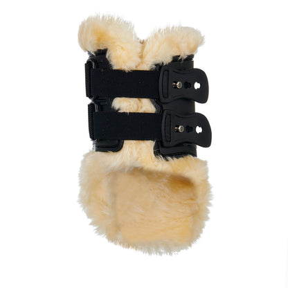 Protectores de poliuretano con borreguillo sintético Equestro - Negro