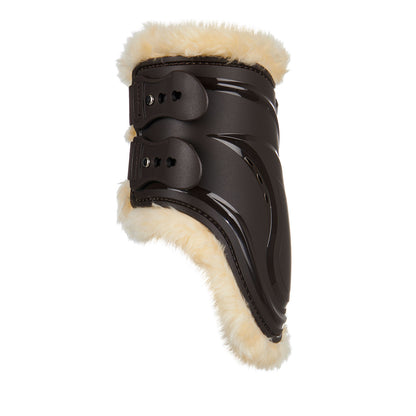 Protectores de poliuretano con borreguillo sintético Equestro - Marrón