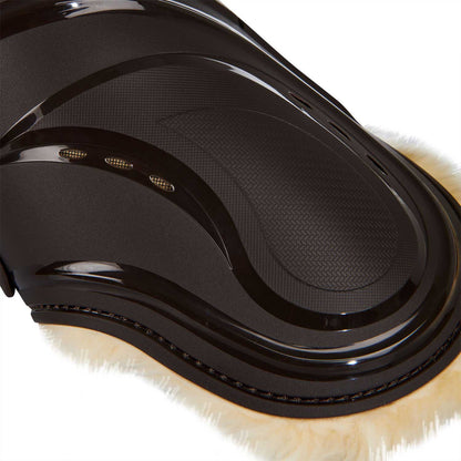 Protectores de poliuretano con borreguillo sintético Equestro - Marrón