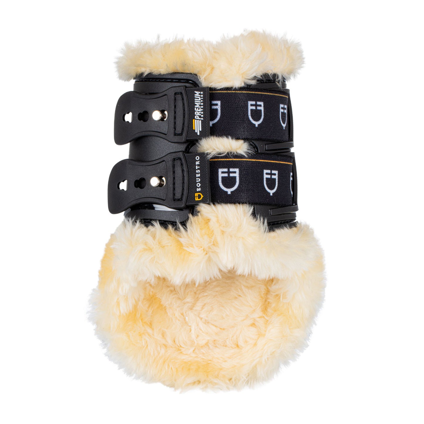 Paratendones modelo Evolution con borreguillo sintético Equestro - Negro