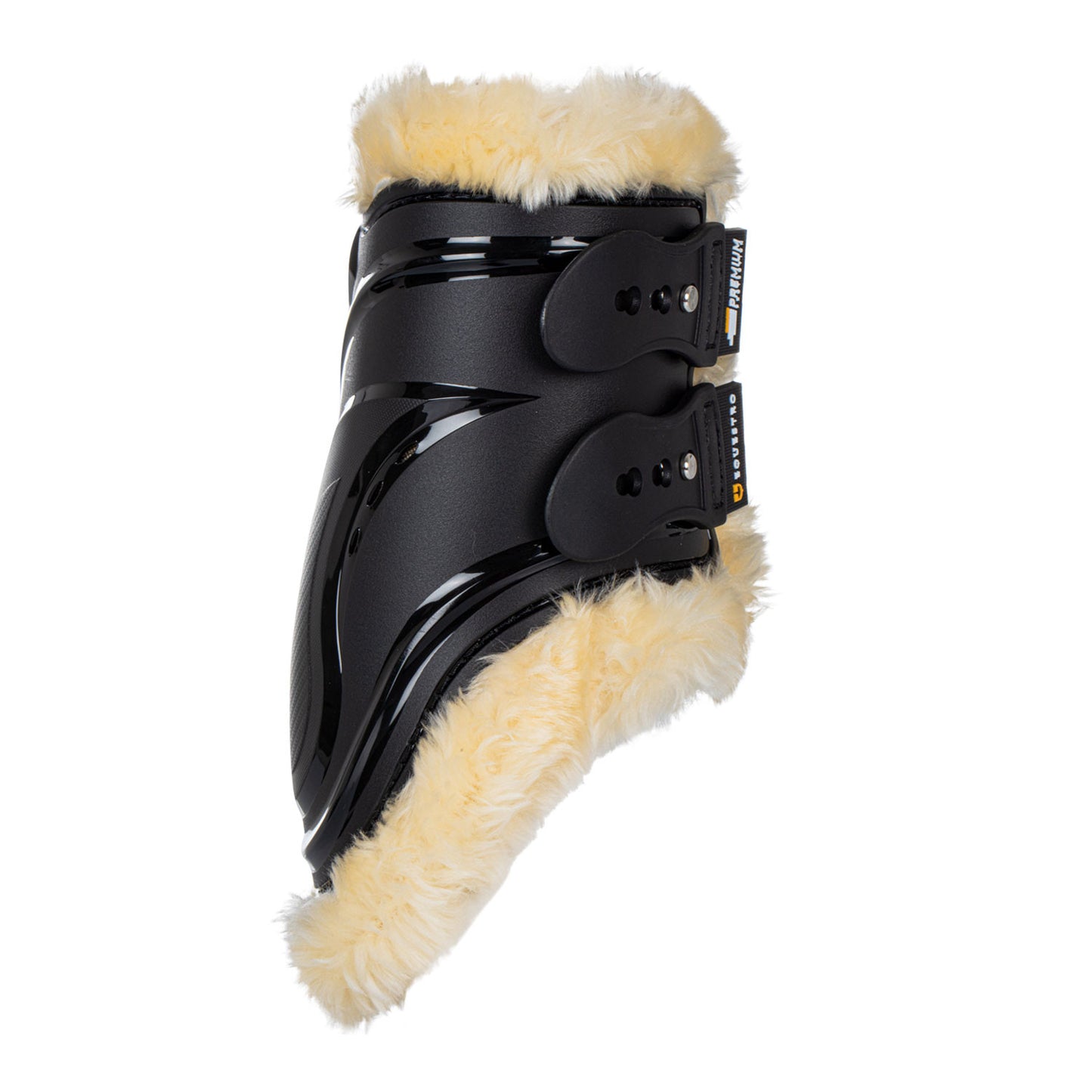 Paratendones modelo Evolution con borreguillo sintético Equestro - Negro