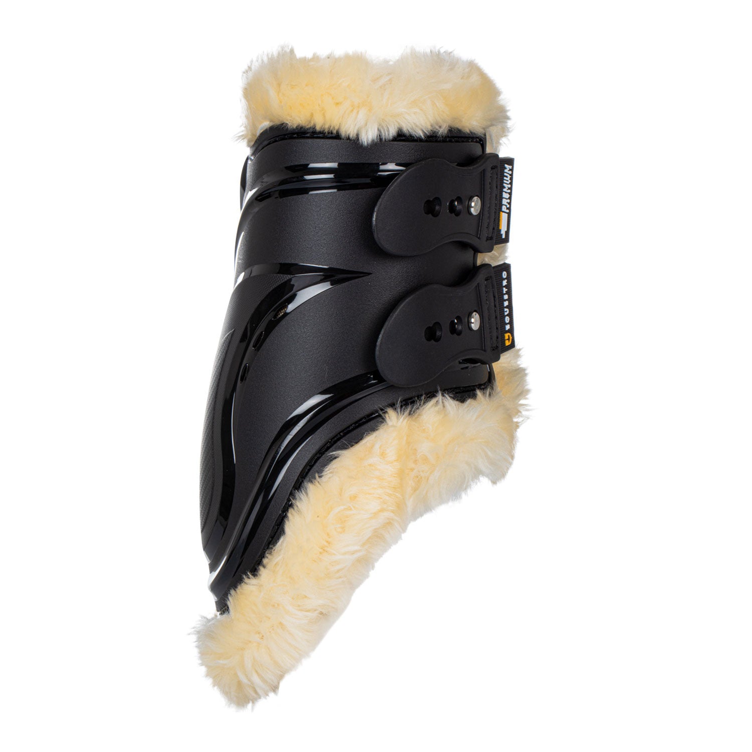Paratendones modelo Evolution con borreguillo sintético Equestro - Negro