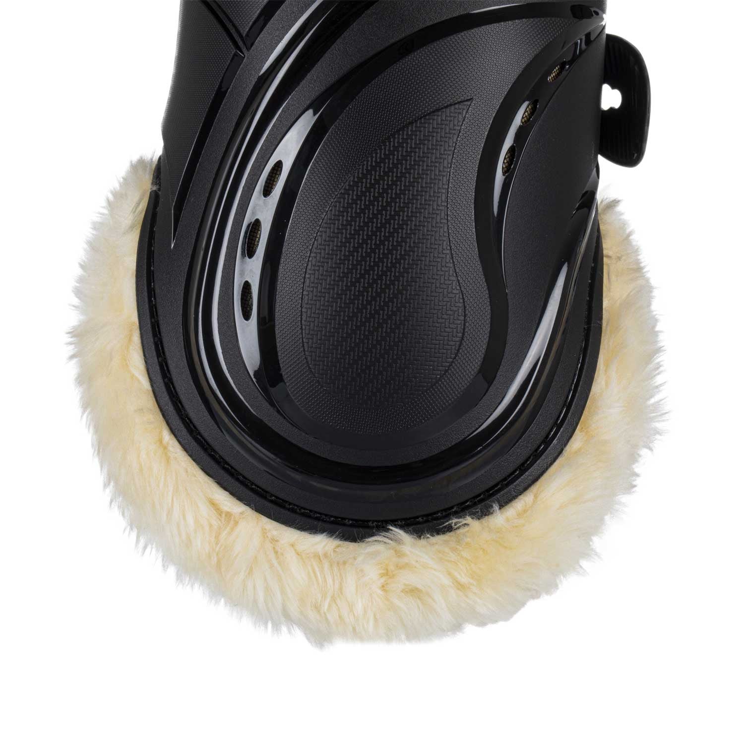 Paratendones modelo Evolution con borreguillo sintético Equestro - Negro