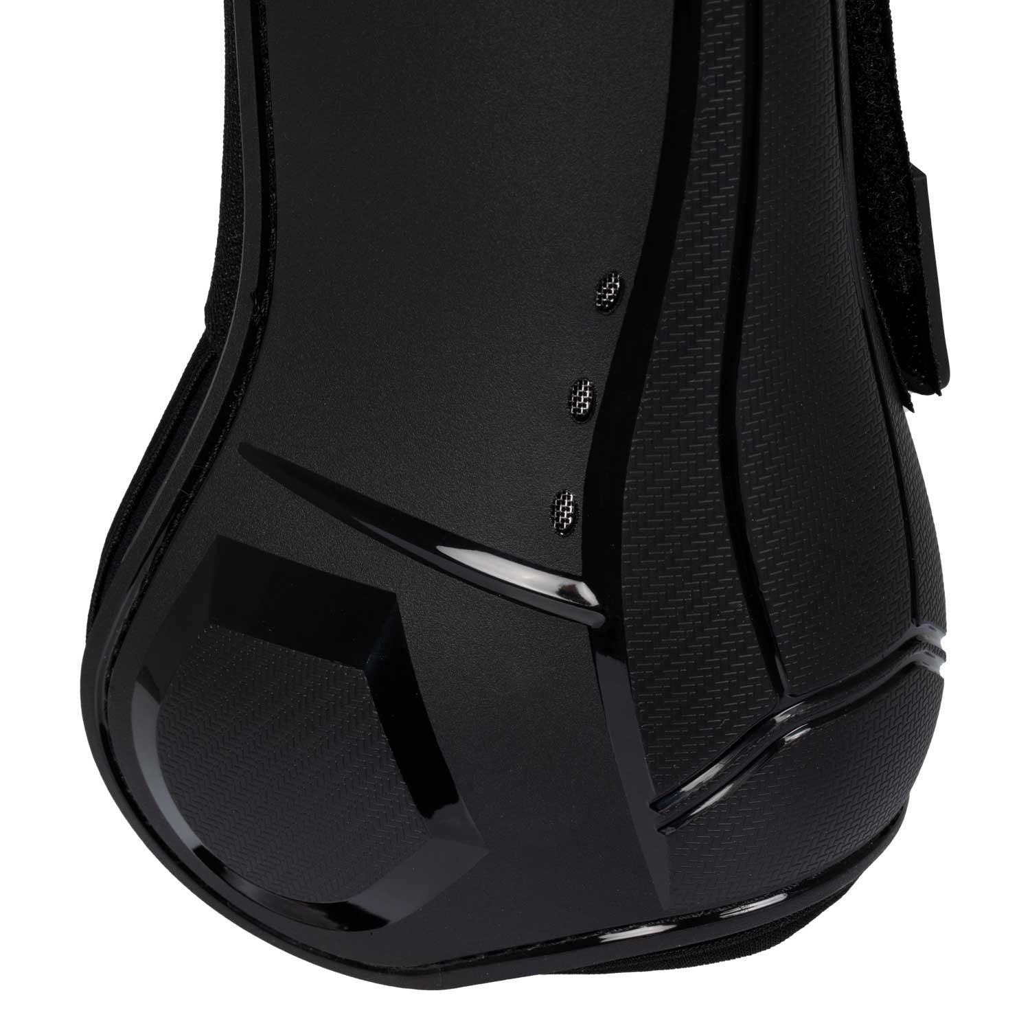 Paratendones anatómicos con doble cierre de velcro Equestro - Negro