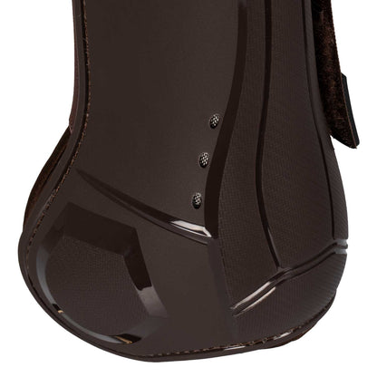Paratendones anatómicos con doble cierre de velcro Equestro - Marrón