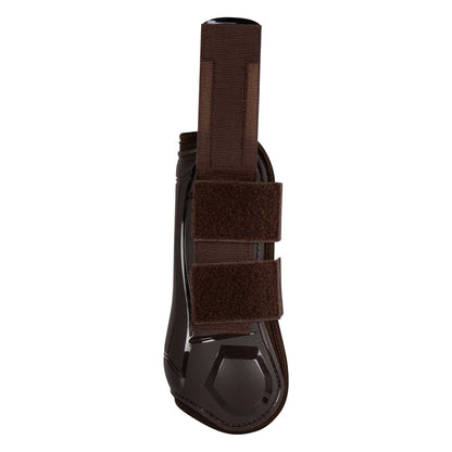 Paratendones anatómicos con doble cierre de velcro Equestro - Marrón