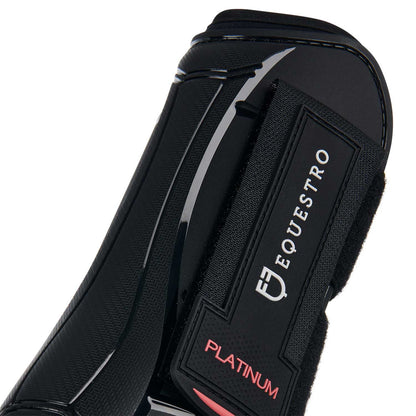 Juego de protectores para tendones y menudillos young horse Tpu y neopreno Equestro - Negro