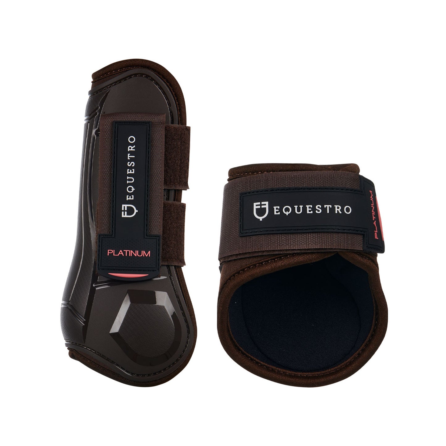 Juego de protectores para tendones y menudillos young horse Tpu y neopreno Equestro - Marrón