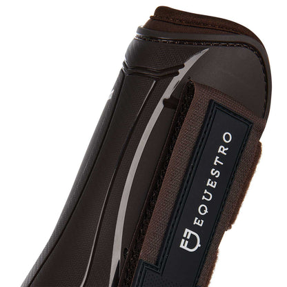 Juego de protectores para tendones y menudillos young horse Tpu y neopreno Equestro - Marrón