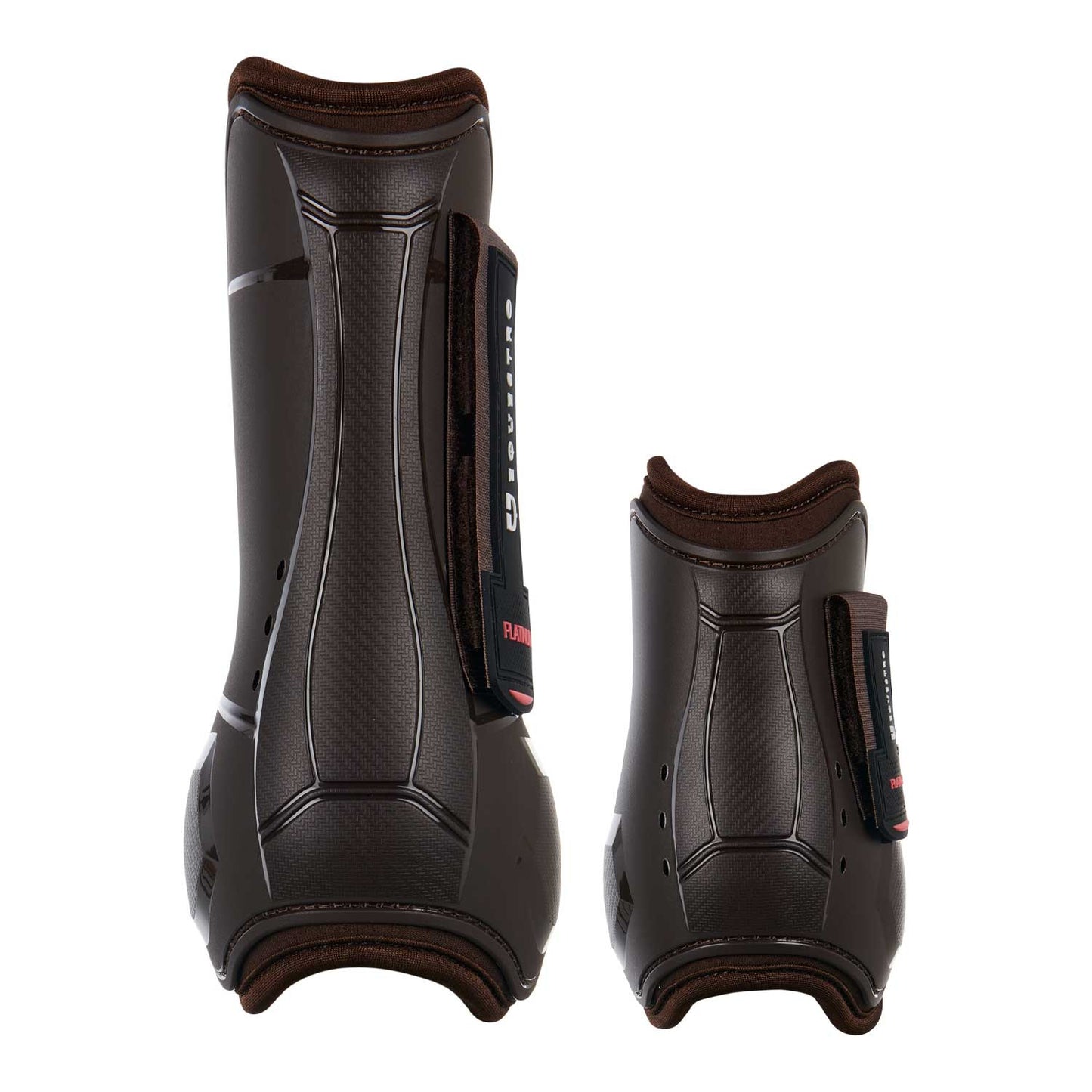 Juego de protectores de tendones y menudillos cerrados en TPU y neopreno Equestro - Marrón