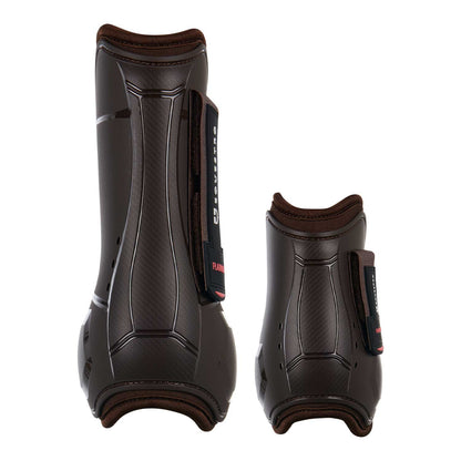 Juego de protectores de tendones y menudillos cerrados en TPU y neopreno Equestro - Marrón