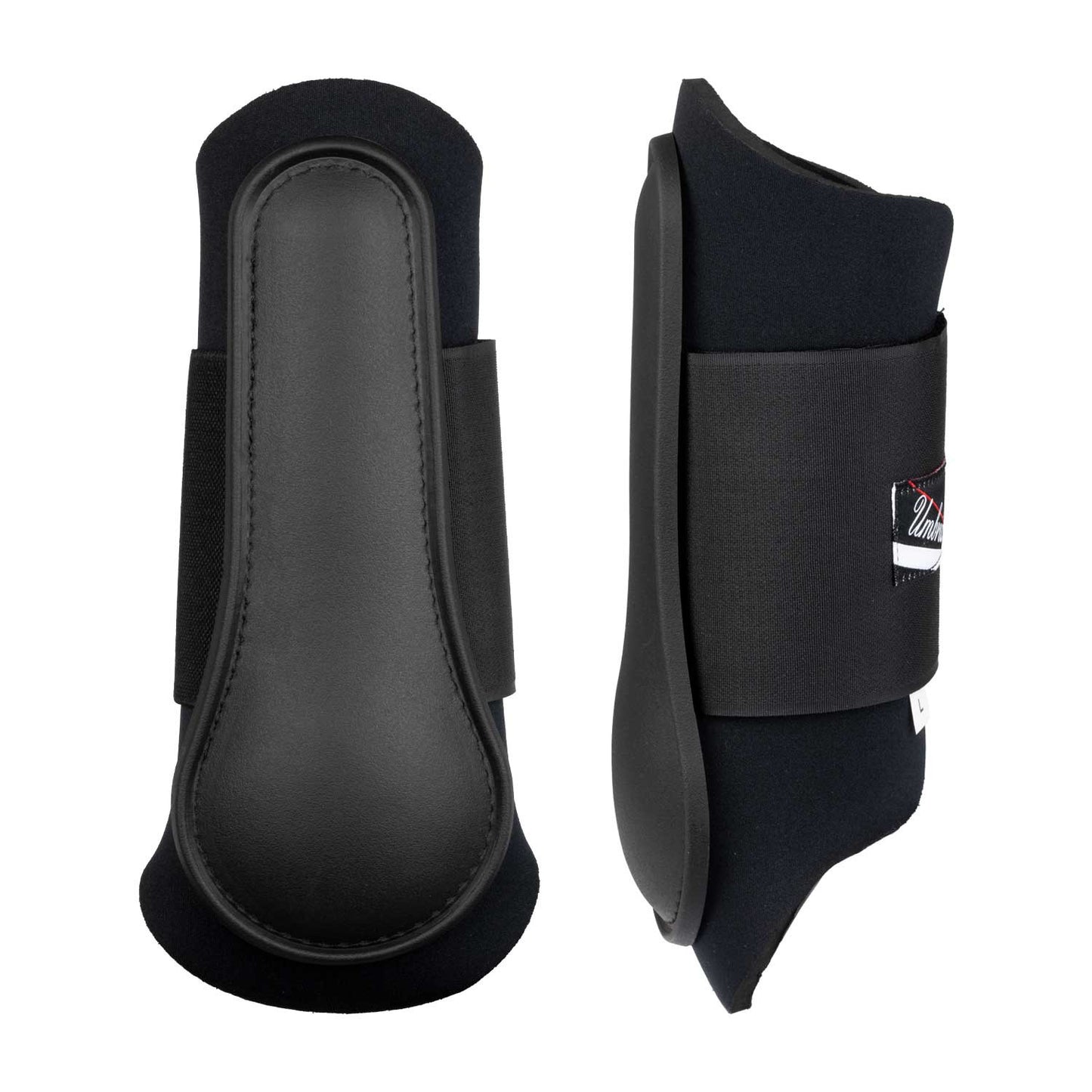 Protectores de neopreno con cazoleta de goma Umbria Equitazione - Negro