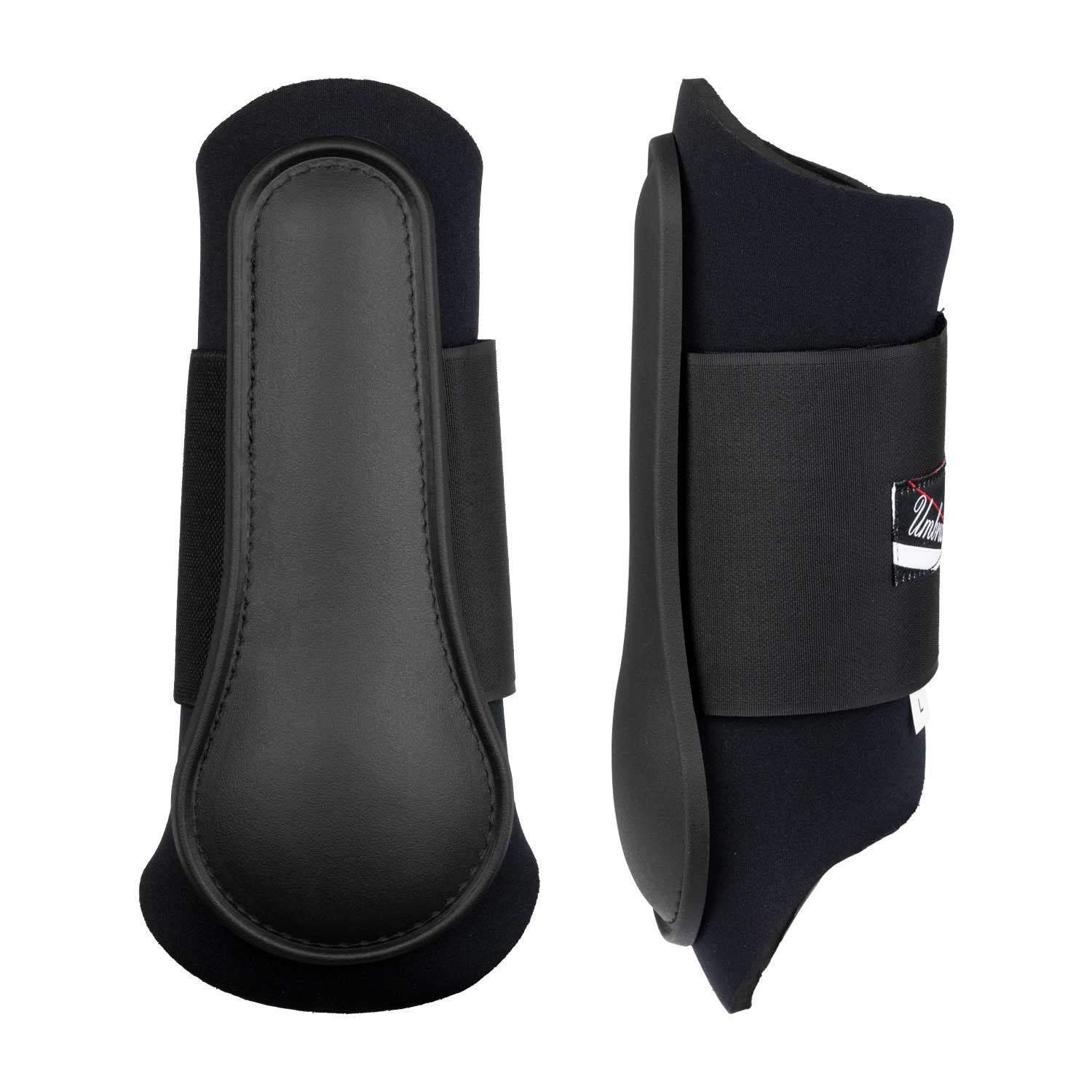Protectores de neopreno con cazoleta de goma Umbria Equitazione - Negro